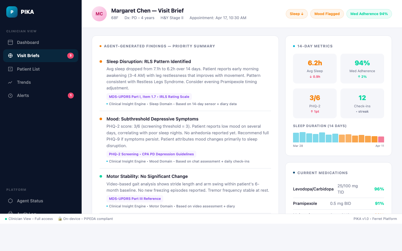 Clinician visit brief